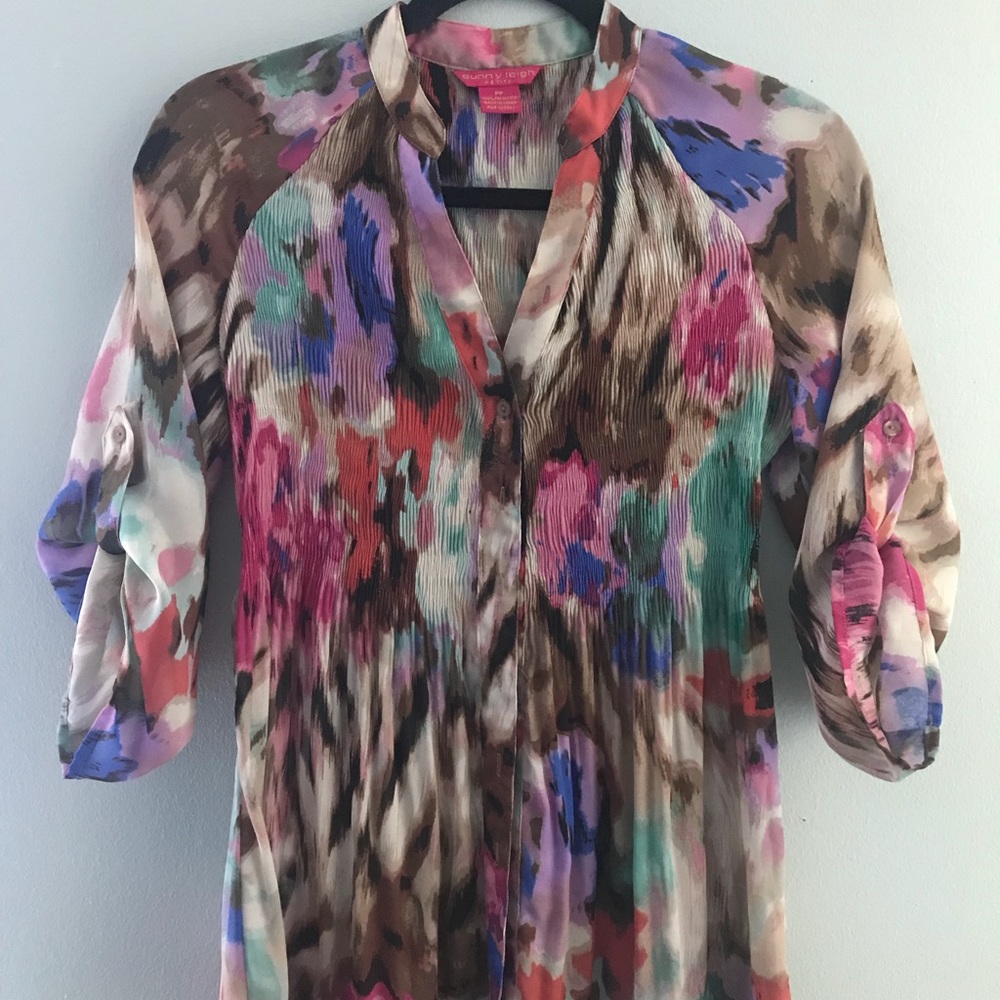 Sunny Leigh Petite Watercolor Blouse